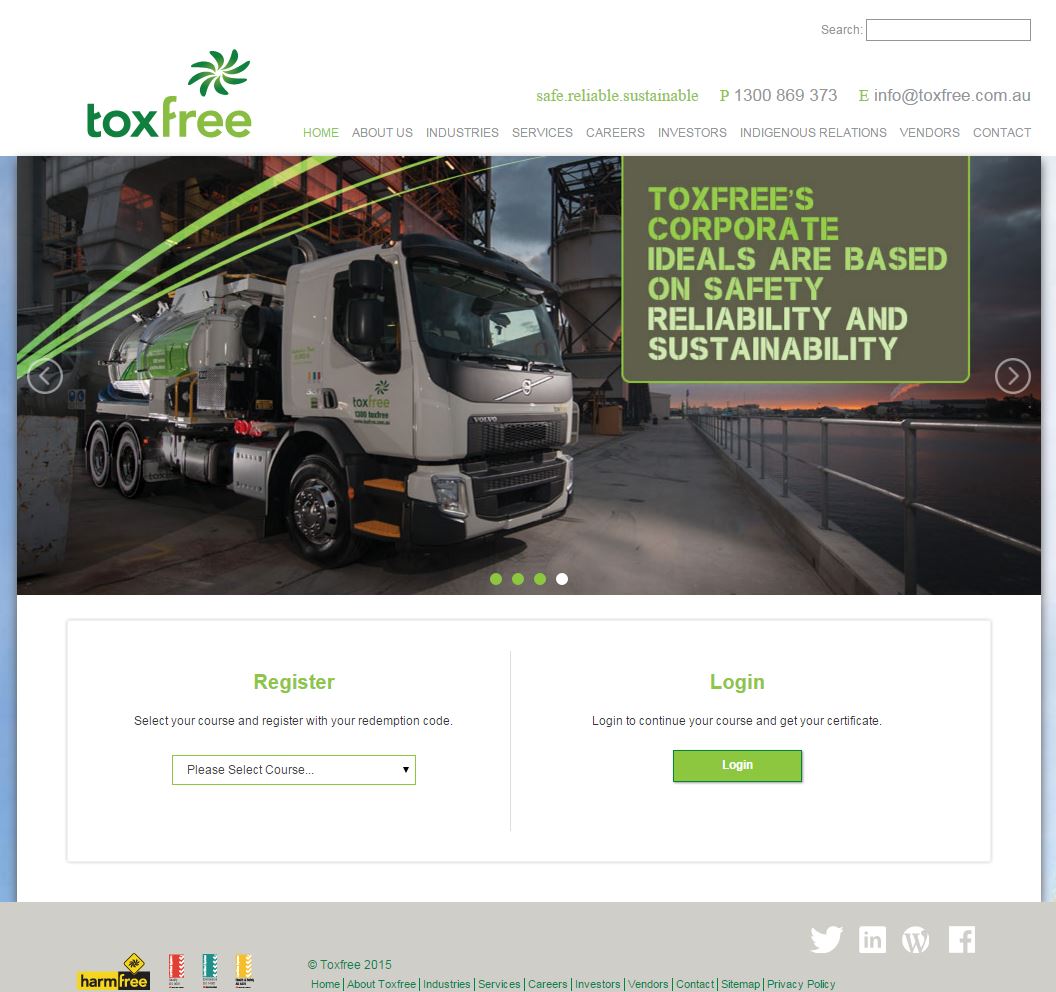 Toxfree Training Portal