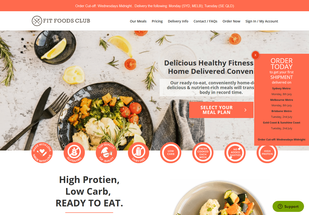 Fit Foods Club - Urban E-Learning WordPress Web Development Project